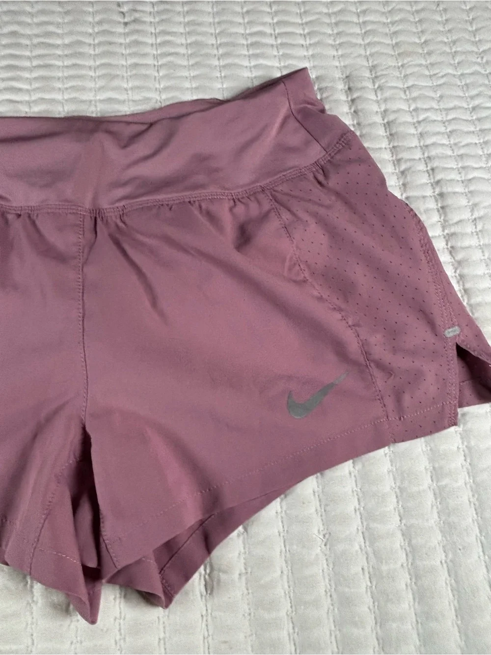 Nike Dri-FIT Pink Running Shorts Size Small Lined Athletic Workout Gym Walking - Picture 10 of 13